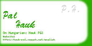 pal hauk business card